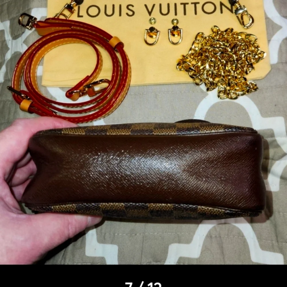LOUIS VUITTON DAMIER TROUSSE MAKEUP HANDBAG DATE STAMPED SP1014 w/COA - Picture 7 of 16